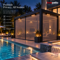Motorized Louvered Pergola - Custom Sized, Aluminum Adjustable Roof